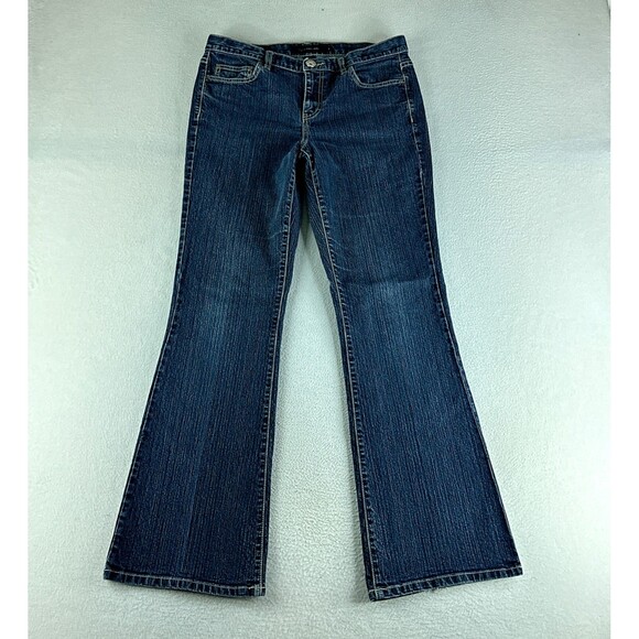 Clavin Klein Women Jeans Blue Tag Size 10 (31x31) Mid Rise Flared Denim - Picture 1 of 12